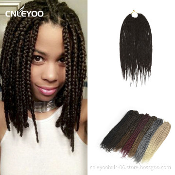 Factory Small Kanekalong Box Braid Crochet Hair (24Roots/Bundle) 12 Inch Crochet Box Braiding Hair Extension
